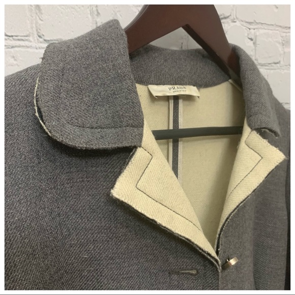 PRADA Virgin Wool Trench Coat - Picture 15 of 16